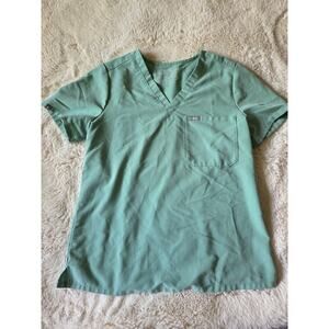 FIGS Technical Collection Pastel Green Womens M Single Scrub Top Only V Neck